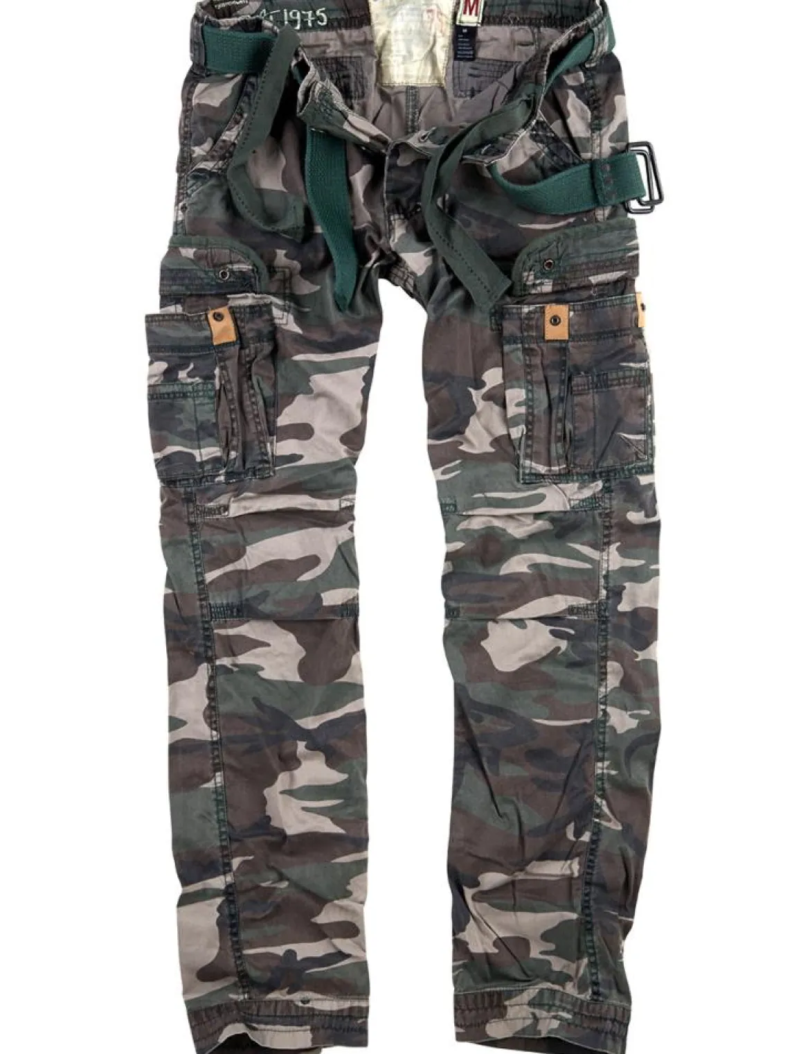 Surplus Premium Slimmy - Reisitaskuhousut, Woodland