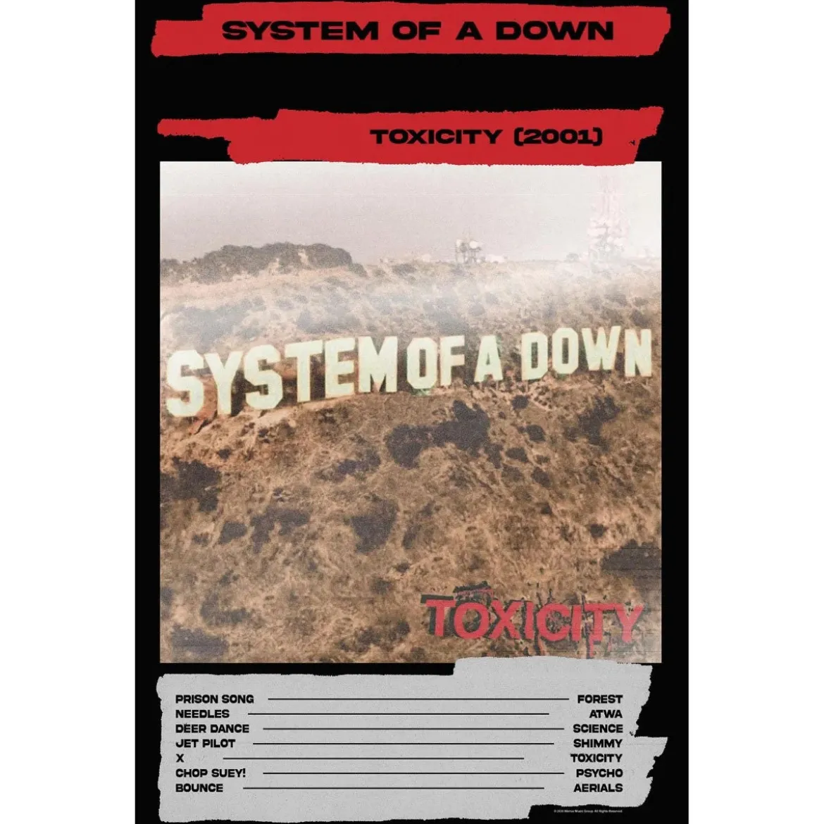 System Of A Down: Toxicity - Seinälippu
