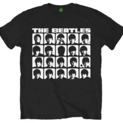 The Beatles Hard days night faces mono - T-paita