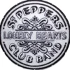 The Beatles: SGT Pepper Drum B&W -Kangasmerkki