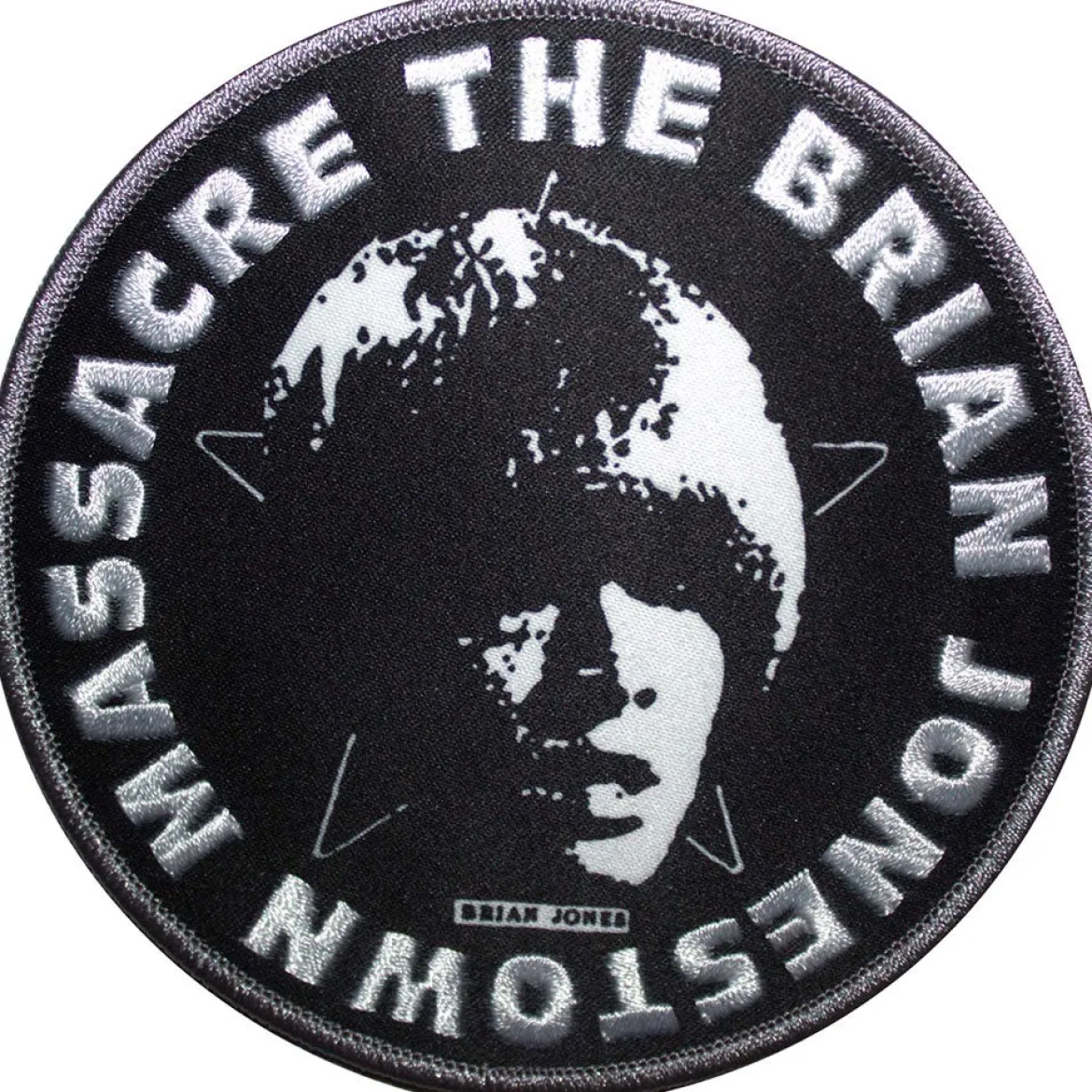 The Brian Jonestown Massacre: Circle face black -Kangasmerkki