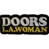 The Doors: LA Woman text logo on black - Kangasmerkki
