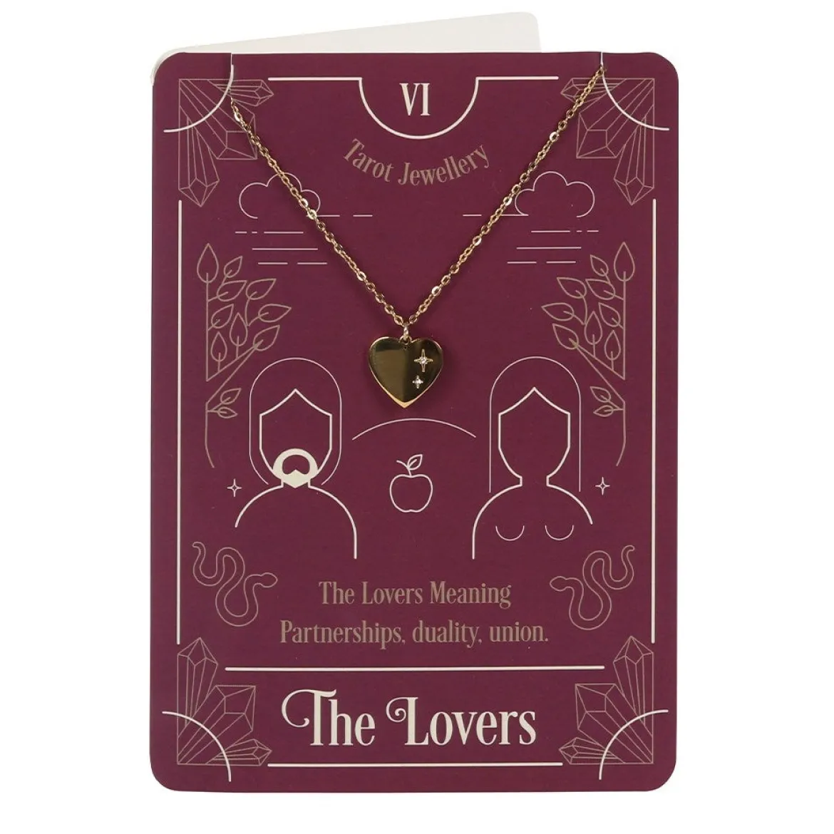 The Lovers - Tarot Kaulakoru + kortti
