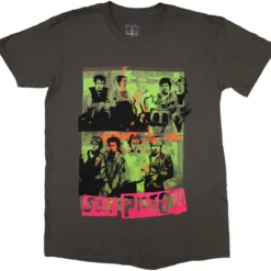 The Sex Pistols: Band Green montage - T-paita, charcoal