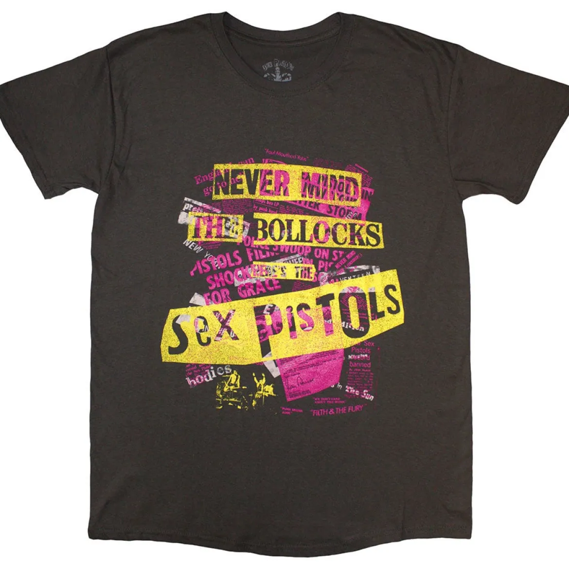 The Sex Pistols: NMTB Text overlay - T-paita, charcoal
