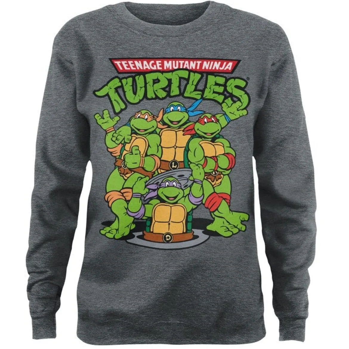 TMNT Group -naisten collegepaita, harmaa