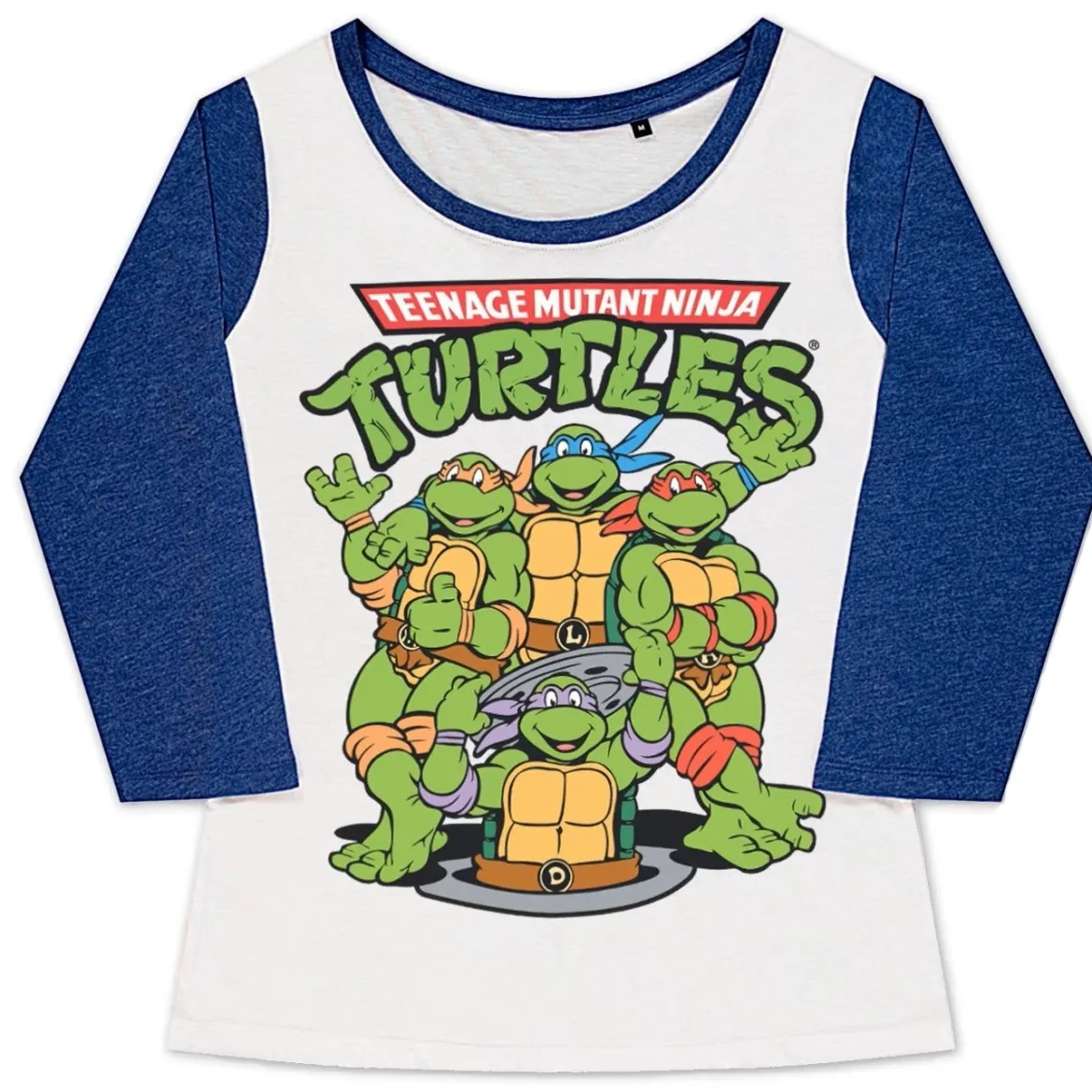 TMNT Group - Naisten 3/4 hihainen baseball paita