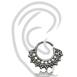 Tragus/Helix Lävistys rengas 3 - Hopea