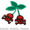 Triple Leaf Skull Cherry - Kangasmerkki