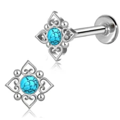 Turkoosi ruutu - Lävistyskoru, labret