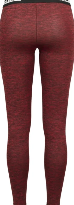 Urban Classics Active Melange logo - Legginsit, red