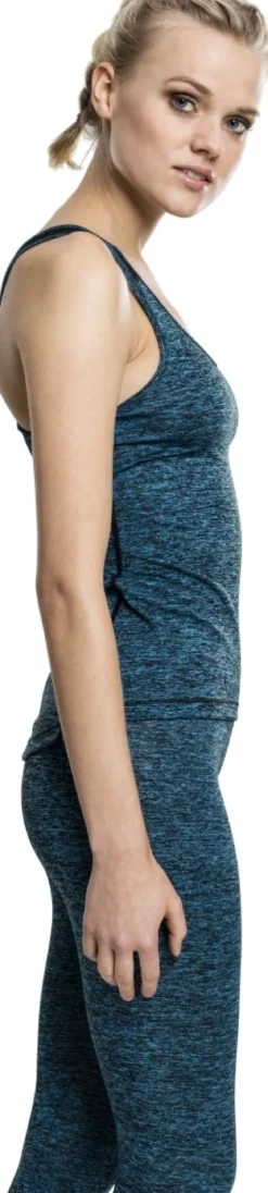 Urban Classics Active Melange - Toppi, turquoise