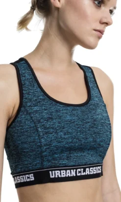 Urban Classics Active Melange logo - Urheiluliivit, turquoise