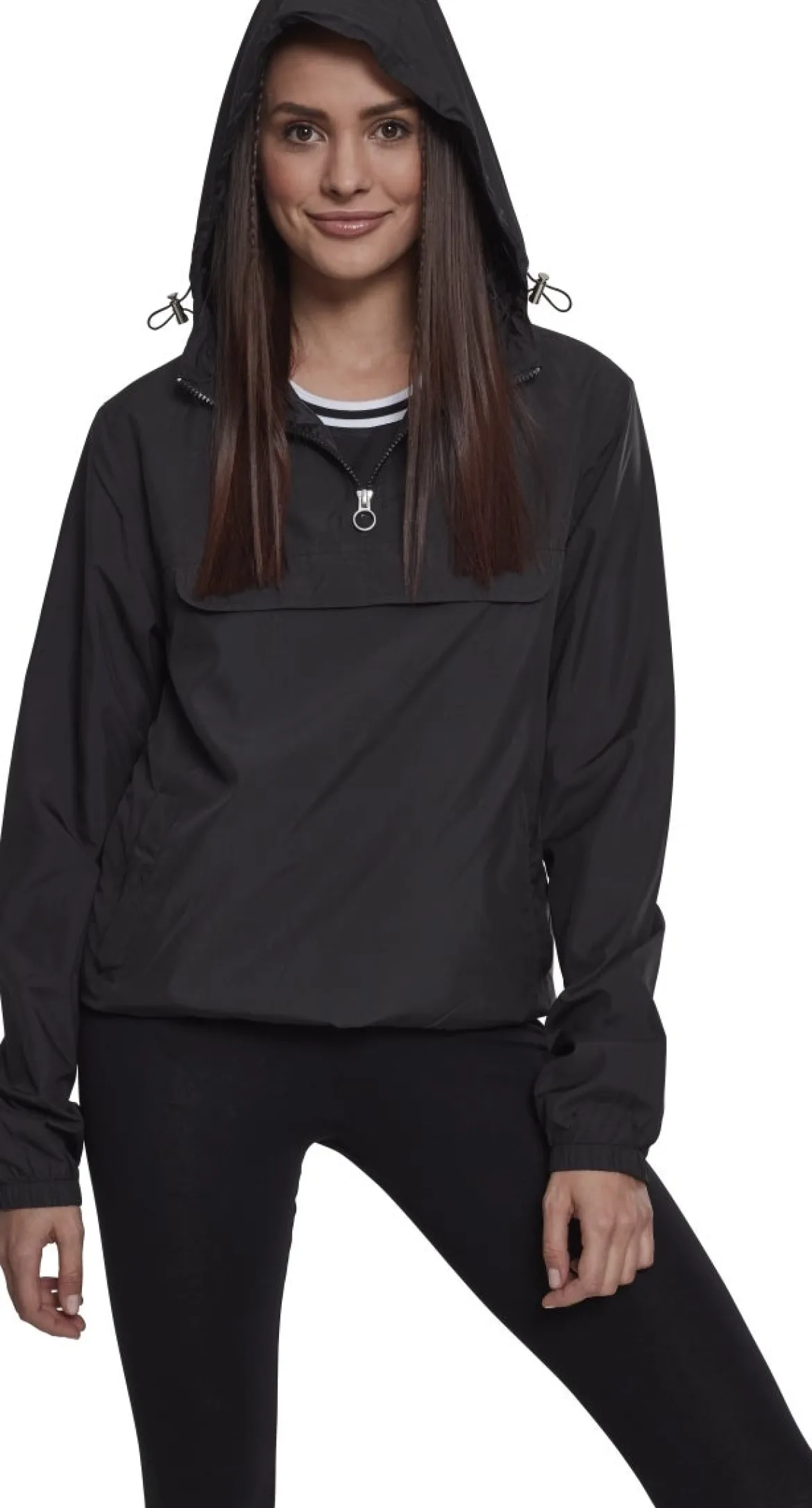 Urban Classics Basic PullOver - Tuulitakki, Black