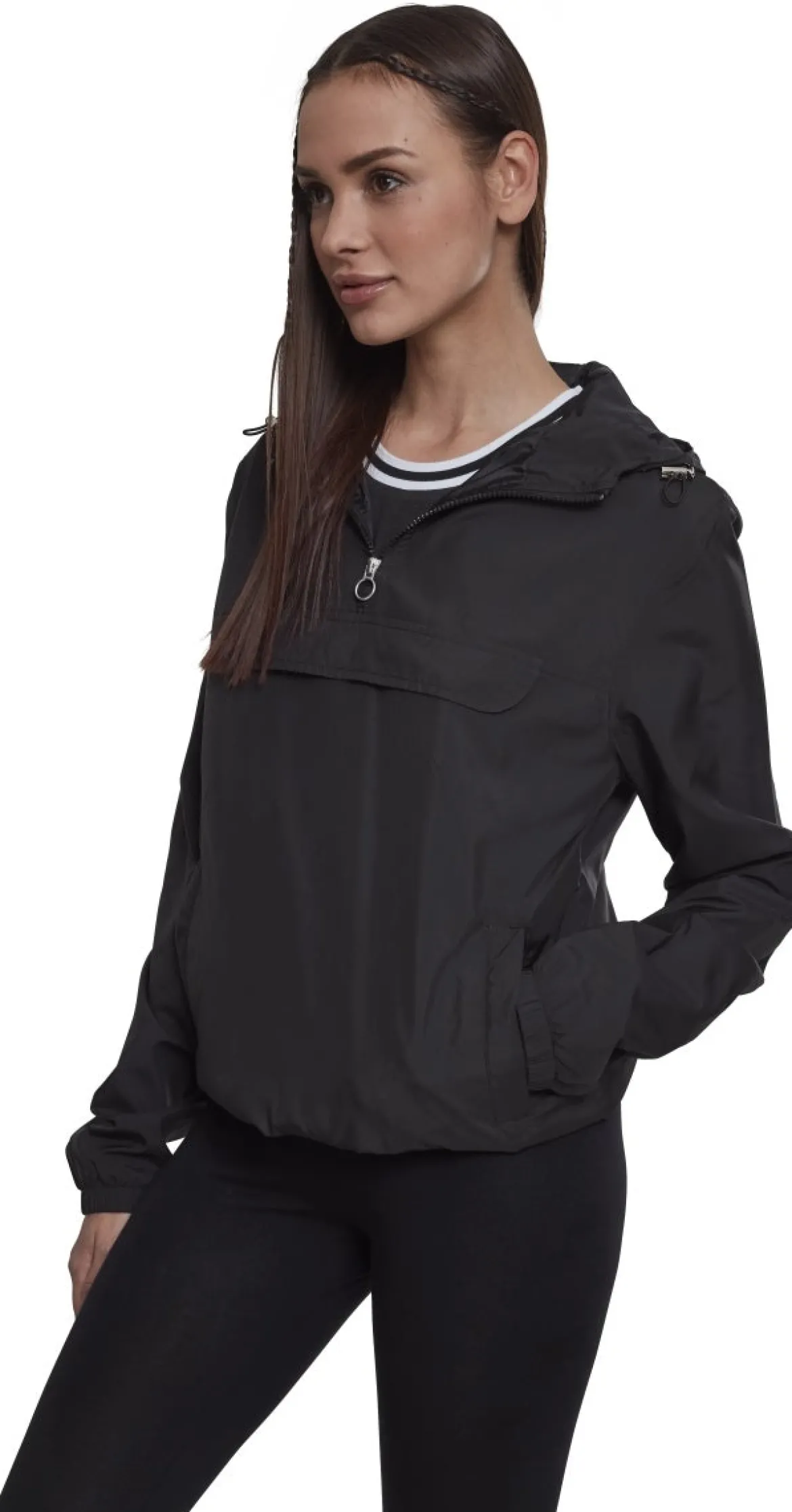 Urban Classics Basic PullOver - Tuulitakki, Black