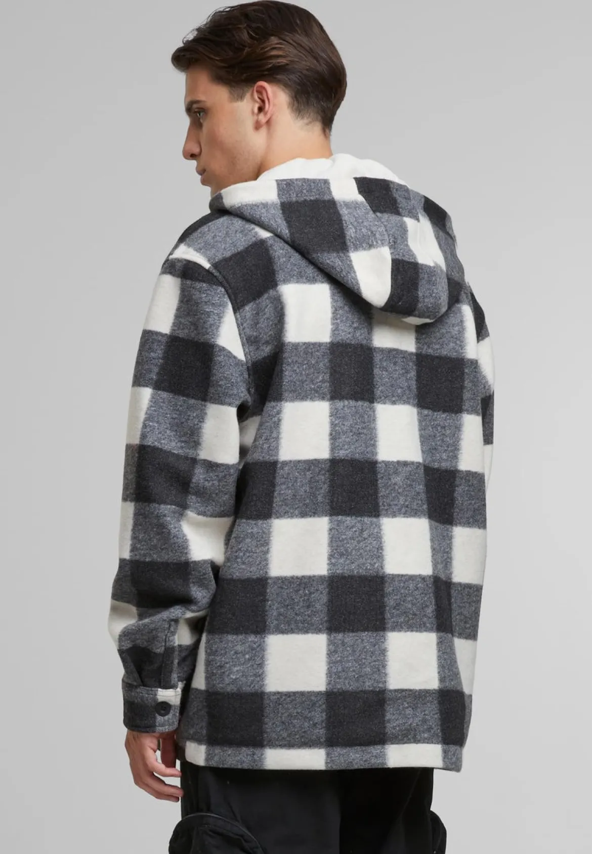 Urban Classics Big Check Jacket With Hood - Välikausitakki