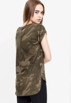 Urban Classics Camo Back Shaped - T-paita, olive camo