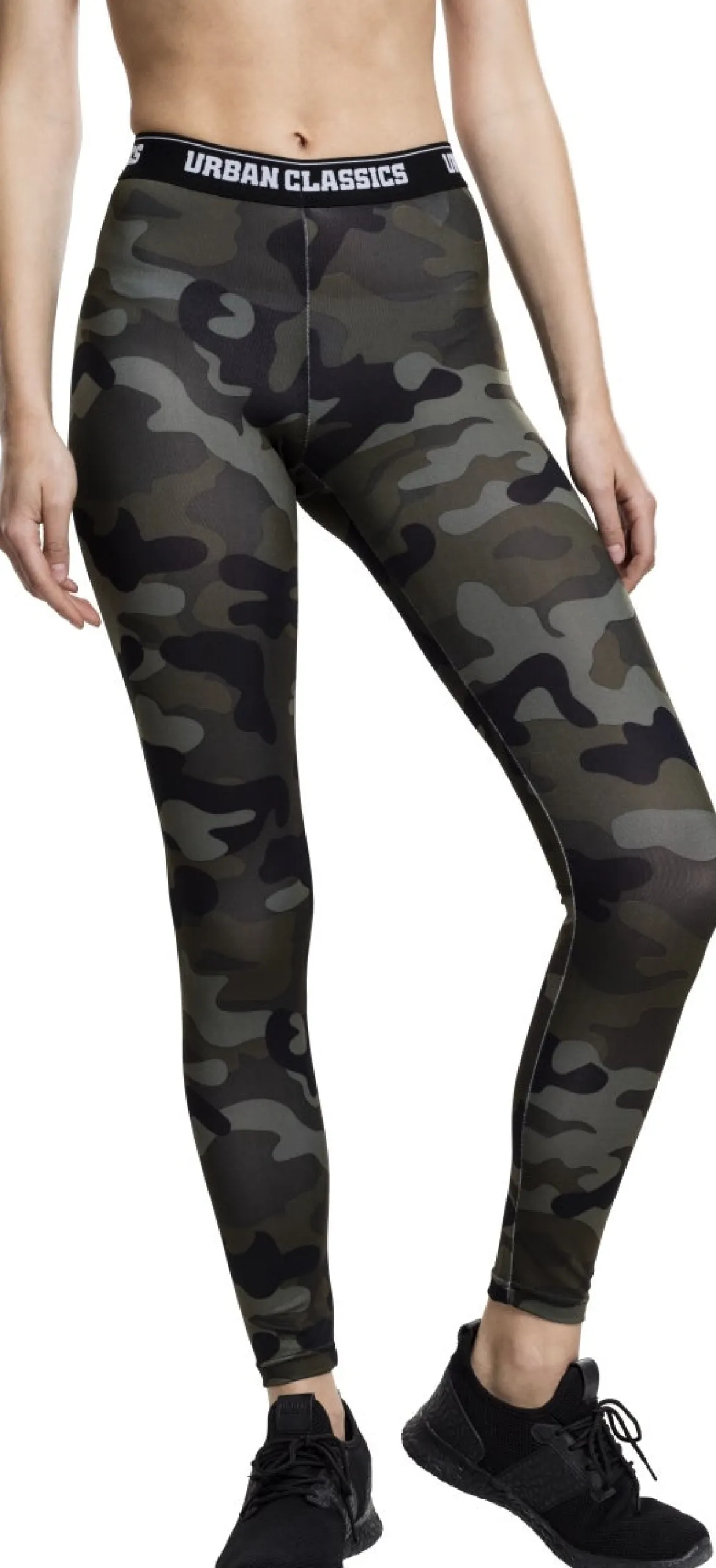 Urban Classics Camo logo - Legginsit, wood camo