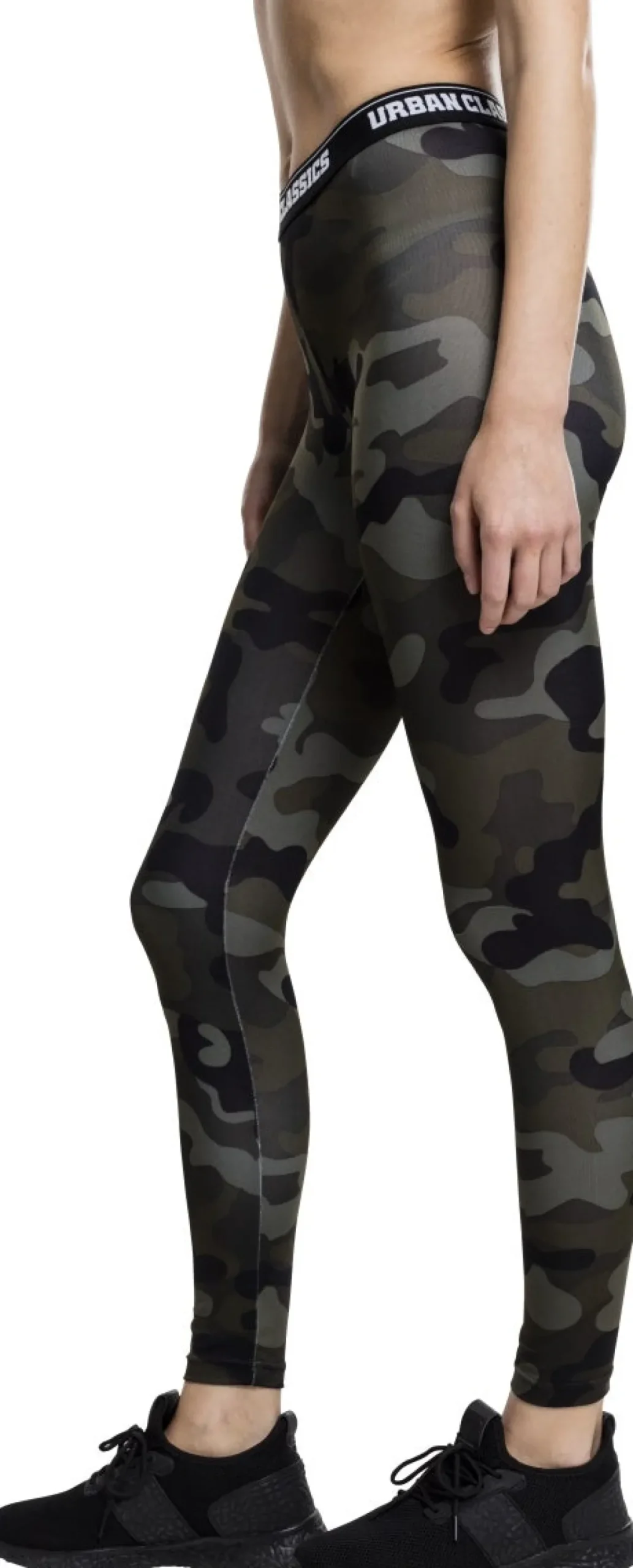 Urban Classics Camo logo - Legginsit, wood camo