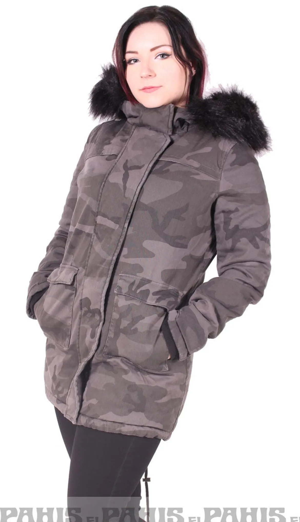 Urban Classics Camo Parka - Naisten talvitakki