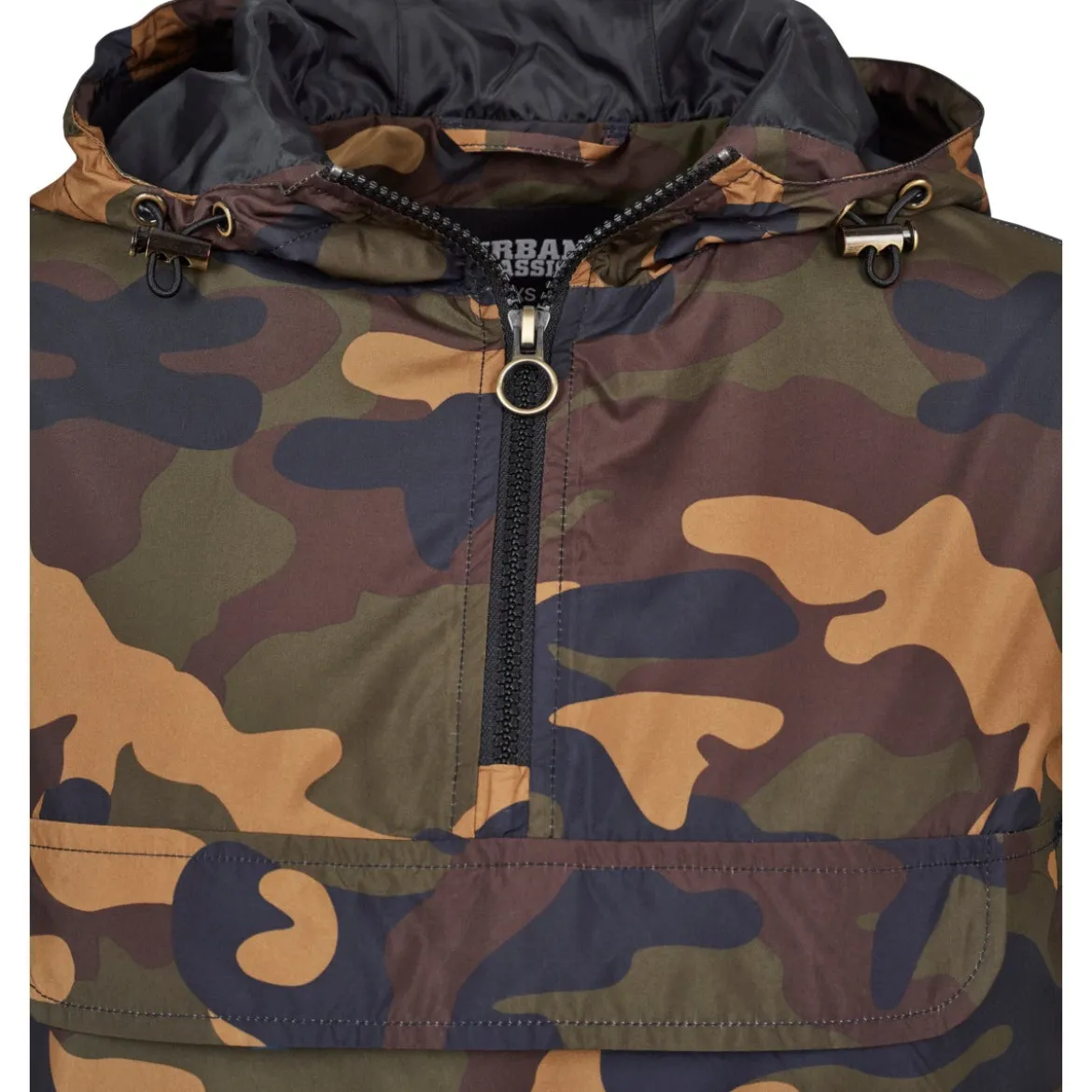 Urban Classics Camo Pull Over - välikausitakki, woodcamo