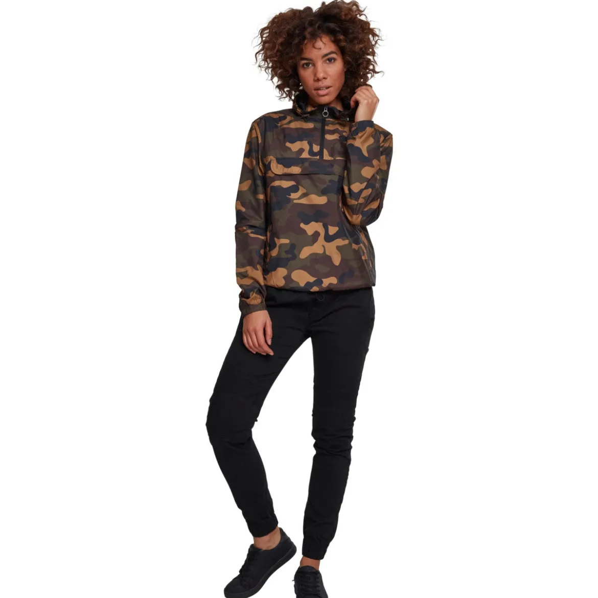 Urban Classics Camo Pull Over - välikausitakki, woodcamo