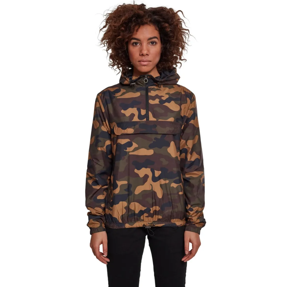 Urban Classics Camo Pull Over - välikausitakki, woodcamo