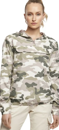 Urban Classics Camo Pull Over - välikausitakki, duskrose camo