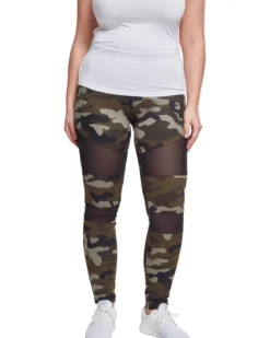 Urban Classics Camo Tech Mesh - Legginsit, woodcamo
