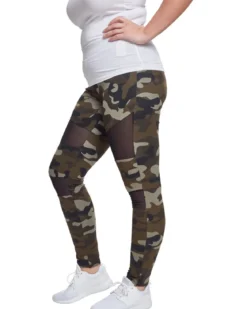 Urban Classics Camo Tech Mesh - Legginsit, woodcamo