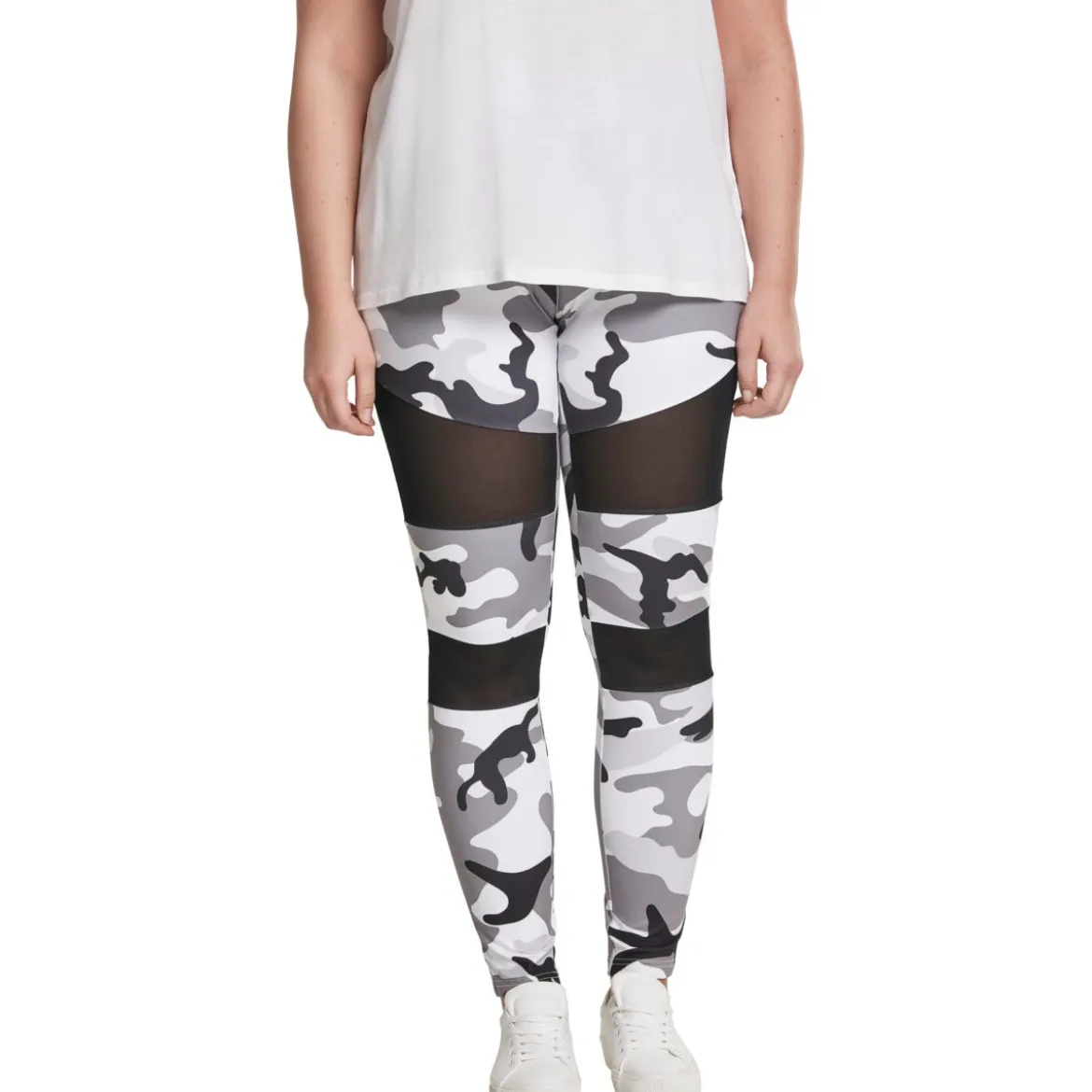 Urban Classics Camo Tech Mesh - Leggingsit, snow camo