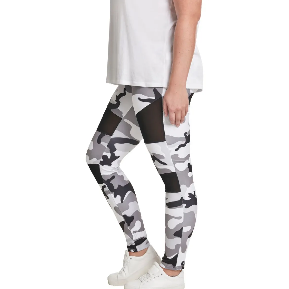 Urban Classics Camo Tech Mesh - Leggingsit, snow camo