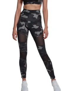 Urban Classics Camo Tech Mesh - Leggingsit, darkcamo