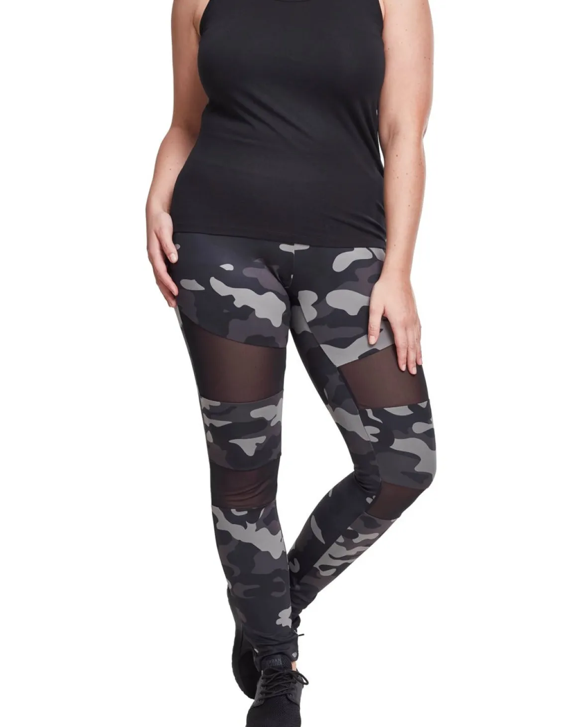 Urban Classics Camo Tech Mesh - Leggingsit, darkcamo