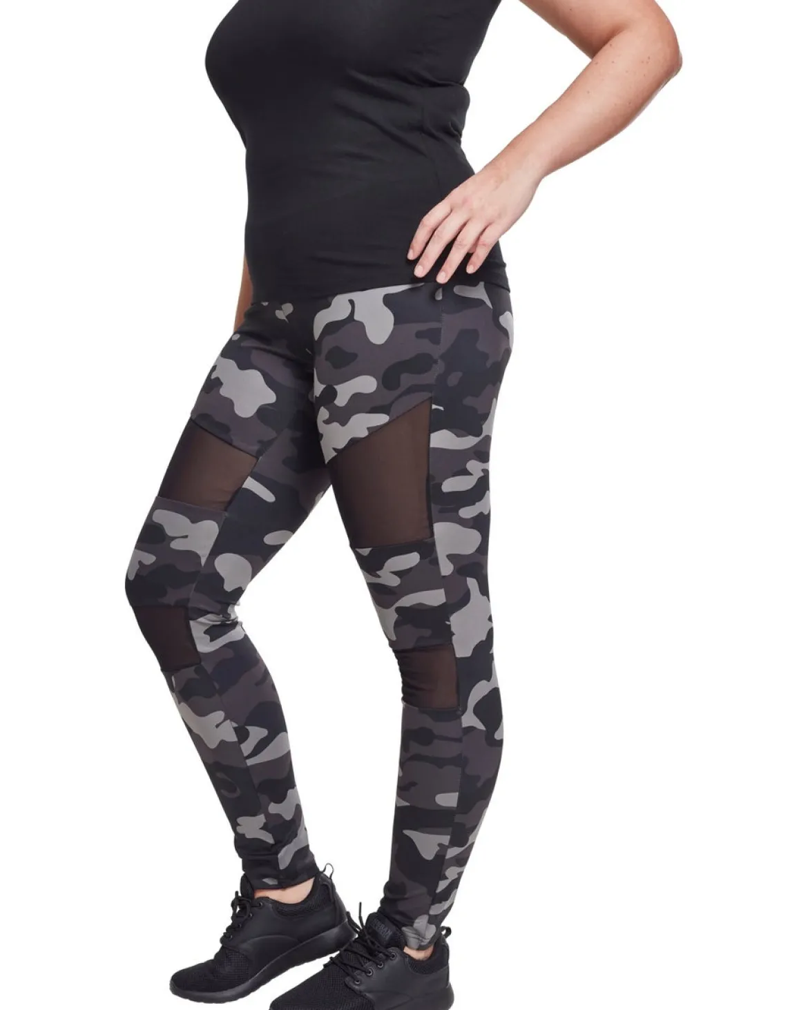 Urban Classics Camo Tech Mesh - Leggingsit, darkcamo