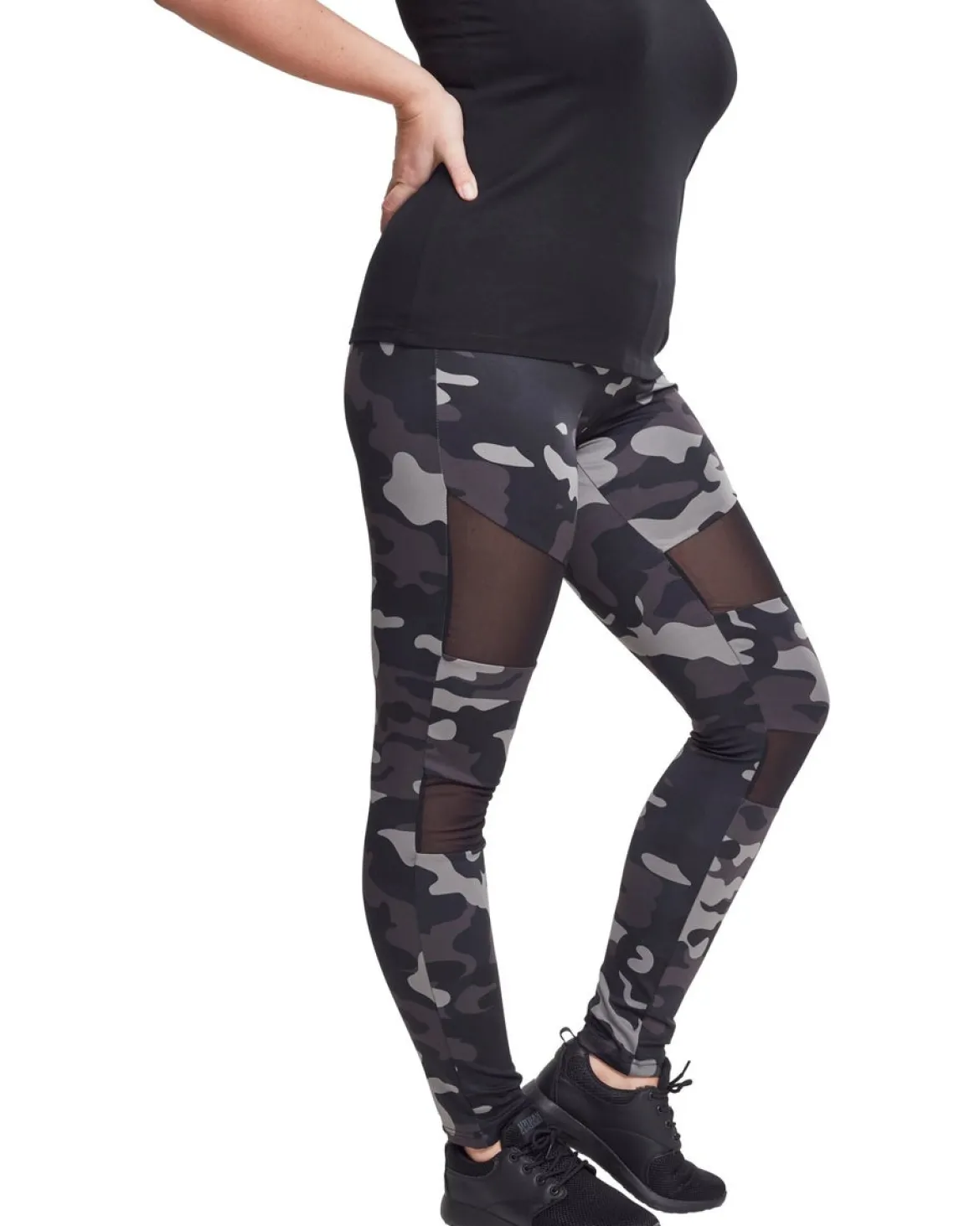 Urban Classics Camo Tech Mesh - Leggingsit, darkcamo