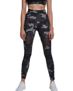 Urban Classics Camo Tech Mesh - Leggingsit, darkcamo