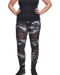 Urban Classics Camo Tech Mesh - Leggingsit, darkcamo