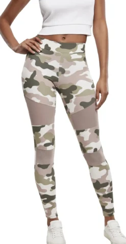 Urban Classics Camo Tech Mesh - Legginsit, duskrose camo