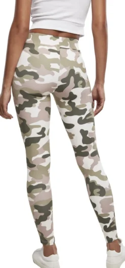 Urban Classics Camo Tech Mesh - Legginsit, duskrose camo