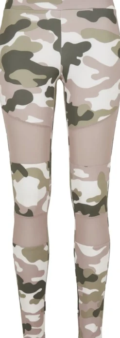 Urban Classics Camo Tech Mesh - Legginsit, duskrose camo