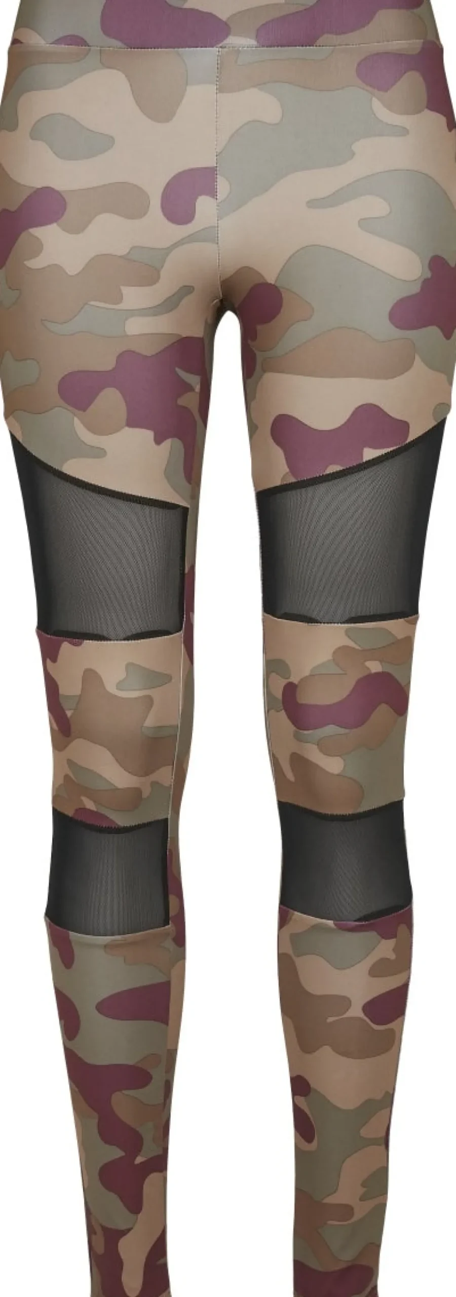Urban Classics Camo Tech Mesh - Legginsit, redwood camo
