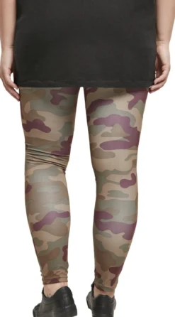 Urban Classics Camo Tech Mesh - Legginsit, redwood camo