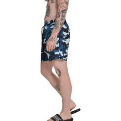 Urban Classics Camo - Uimashortsit, blue camo