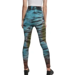 Urban Classics Cotton Tie Dye High Waist - legginsit, black