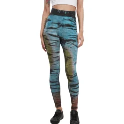 Urban Classics Cotton Tie Dye High Waist - legginsit, black