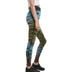 Urban Classics Cotton Tie Dye High Waist - legginsit, black