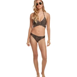 Urban Classics Draped Pattern - Bikinit, brown leo