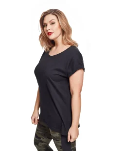 Urban Classics Extended Shoulder - Naisten T-paita, musta