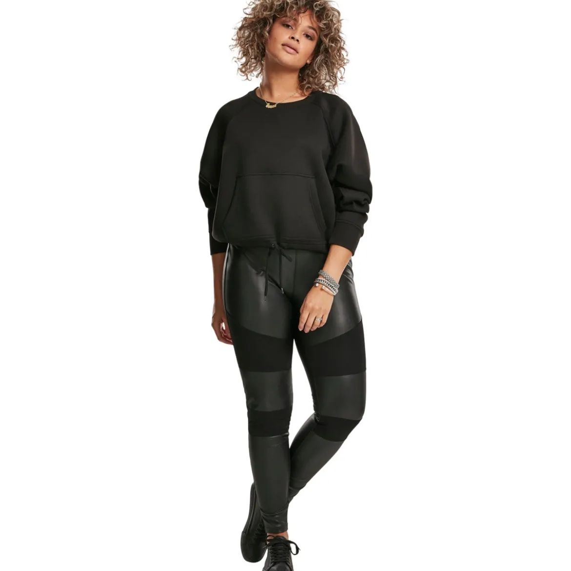 Urban Classics Fake Leather Tech - Leggingsit